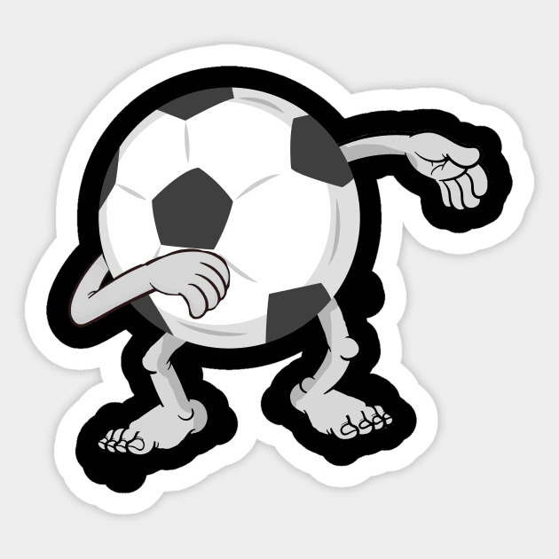 Funny dabbing soccer ball Sticker by williamarmin